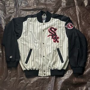 CHICAGO WHITE SOX Majestic Cooperstown Collection Striped Sz XL Mens MLB Jacket